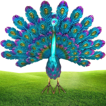 Metal Peacock Garden Decoration Weatherproof Outdoor Figurine.