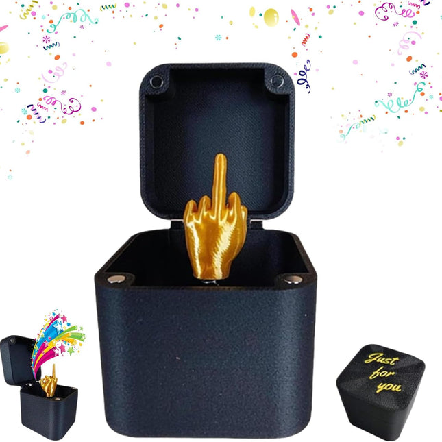 Middle Finger in a Box, Box of Middle Fingers, Middle Finger Surprise Gift, Joke Gift with Protruding Hand for Adults, for the Office (1 pc) 1Pcs.