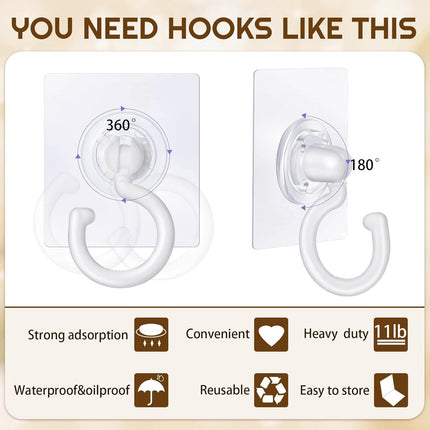 9 pcs self-adhesive ceiling hooks white under cabinet hooks plastic heavy duty self-adhesive hooks tool hooks for ceiling hanging.