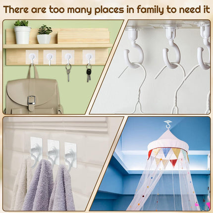 9 pcs self-adhesive ceiling hooks white under cabinet hooks plastic heavy duty self-adhesive hooks tool hooks for ceiling hanging.