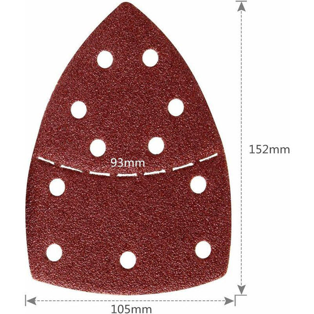 Sandpaper, Sandpaper for Bosch PSM 100A, PSM 160, PSM 200 AES, PSM 18, PDA 180, PSM 160 A/PSM 80/PRIO, 105 mm x 152 mm, 60-pack, Grit P40.