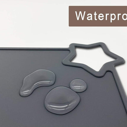 Silicone Baby Placemat 2-Pack Non-Slip Washable BPA-Free for Kids Light Mauve Skin Tones.