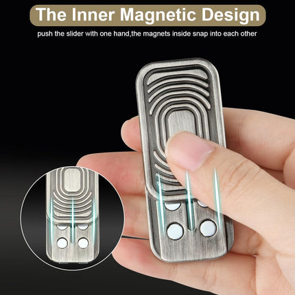 Metal Fidget Slider Toy, EDC Fidget Toy for Adults, Stress Relief for Anxiety.