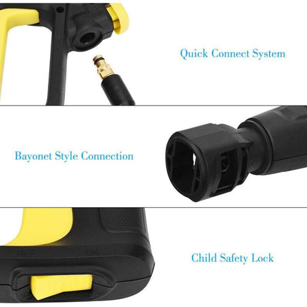 High Pressure Washer Gun Compatible with Karcher K Series, Including Car Wash Gun, Handle, Long Foam Gun and Bottle Cleaning Set.