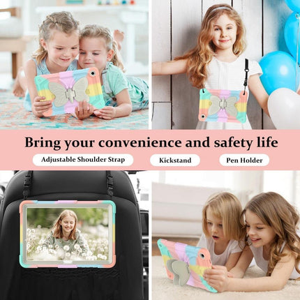 Compatible with Samsung Galaxy Tab A9 Plus 463 Butterfly Shockproof Hybrid Case.