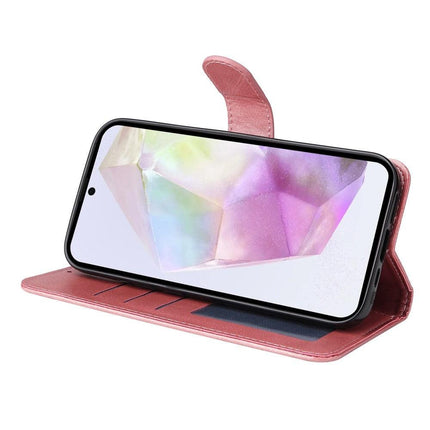 Compatible with Samsung A56 5G Compatible PU Leather Wallet Case Pink.