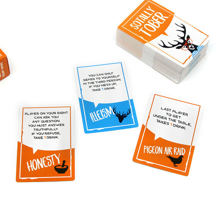 Sotally Tober Drinking Game Full English Adult Drinking Game Card Game.