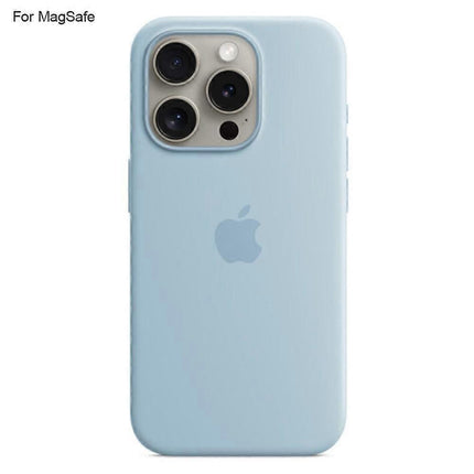 iPhone 15 Pro Case Compatible with MagSafe Liquid Silicone Back Cover Perfect Baby Blue.
