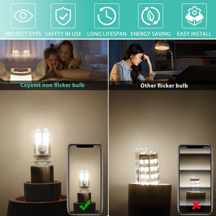 G9 LED Bulbs 1.5W Equivalent to 20W Halogen, 4000K Natural White Light, Non-Dimmable Mini Bulbs, 6-Pack Compatible with MGF.