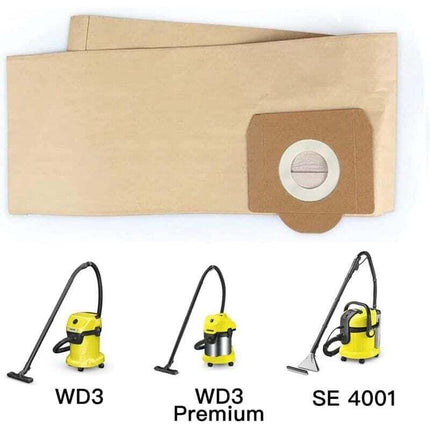 Karcher WD3 Vacuum Cleaner Bags 5-Pack Compatible with WD3 WD3 Premium WD3200 WD3500P A2204 A2534 SE4001.._MGF.