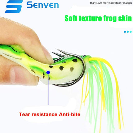ZQKLA_MGF Crank Frog Lure 5 Pcs Soft Bait 3D Eye Fishing Lure.