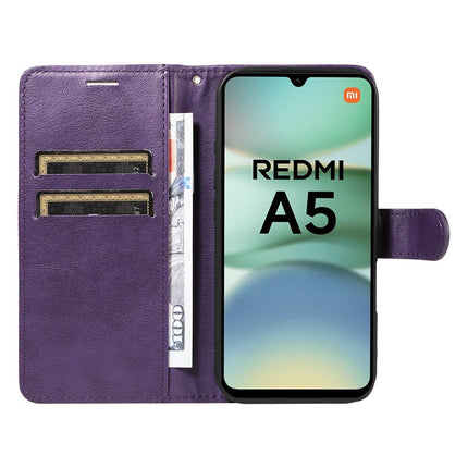 SKALO Xiaomi Redmi A5 4G PU Leather Wallet Case - More Colors_MGF Purple.