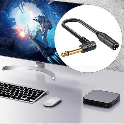 6.35mm Male to Female Stereo Cable for Guitar Amplifier Compatible with TRS 1/4 Inch 2m.