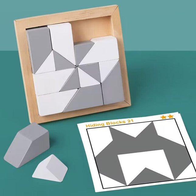 Hidden Block Puzzle Puzzle Toys Wooden Puzzle C.