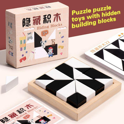 Hidden Block Puzzle Puzzle Toys Wooden Puzzle C.