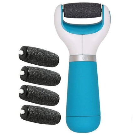 Electric foot file + 5 blue rolls.