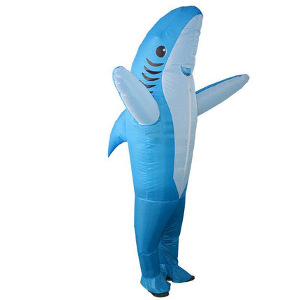 Halloween party costume funny doll inflatable costume Christmas stage performance festival outfit cosplay shark blue Shark blue Adults [150-190cm].