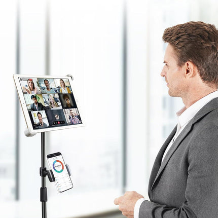 Height Adjustable 360° Rotating iPad Floor Stand Holder Mount.