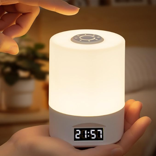 LED Lights, Night Light, Desk Lamp, Rechargeable Lighting, Three Color Change, Eye Protection, Lights for Bedroom, Desk, Bedside Table, Multi Color Temperature for Scenarios (White).