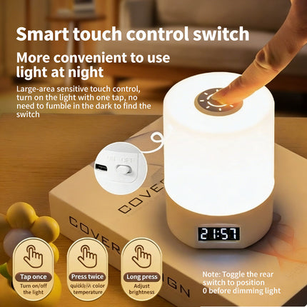 LED Lights, Night Light, Desk Lamp, Rechargeable Lighting, Three Color Change, Eye Protection, Lights for Bedroom, Desk, Bedside Table, Multi Color Temperature for Scenarios (White).