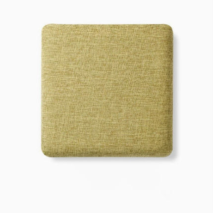 Square bar stool cushion with ties, breathable and non-slip square chair pad, 28*28*3.5 cm memory foam children's stool cushion (Mustard Green).