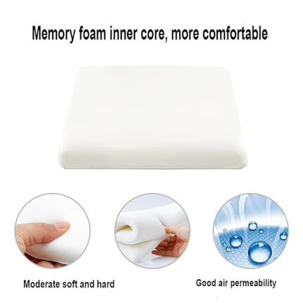 Square bar stool cushion with ties, breathable and non-slip square chair pad, 28*28*3.5 cm memory foam children's stool cushion (Cat design).