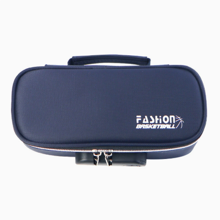 Large Capacity Pencil Case with 4 Compartments Canvas Pen Pouches Multilayer Pen Organizers Bag Oxford Fabric Pencil(blue).