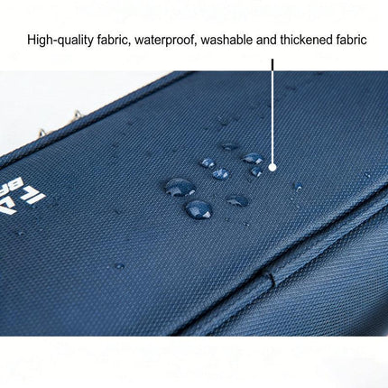 Large Capacity Pencil Case with 4 Compartments Canvas Pen Pouches Multilayer Pen Organizers Bag Oxford Fabric Pencil(blue).