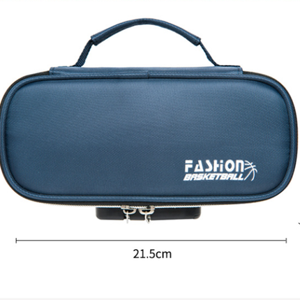 Large Capacity Pencil Case with 4 Compartments Canvas Pen Pouches Multilayer Pen Organizers Bag Oxford Fabric Pencil(blue).