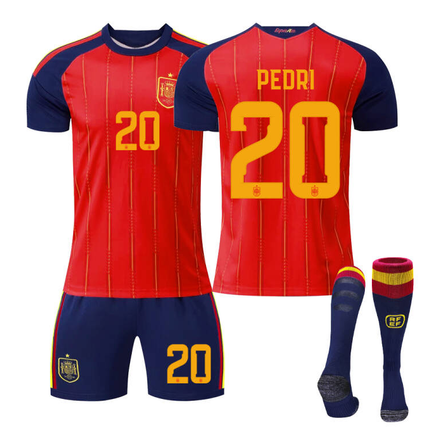2026 FIFA World Cup Spain Home Red Soccer Jersey #10 Yamal #2 Carvajal #16 Rodri #20 Pedri #17 Nico Williams #19 Olmo #4 Cubarsí Football Shirt Fan Edition Children /Adult Sizes Fast Shipping(Rodri + SizeXS).