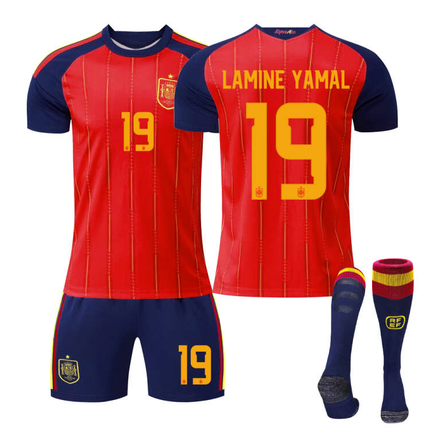 2026 FIFA World Cup Spain Home Red Soccer Jersey #10 Yamal #2 Carvajal #16 Rodri #20 Pedri #17 Nico Williams #19 Olmo #4 Cubarsí Football Shirt Fan Edition Children /Adult Sizes Fast Shipping(Lamine Yamal + SizeM)
