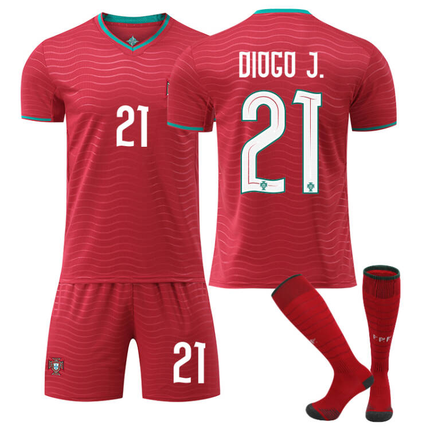 2026 FIFA World Cup Portugal Home Red Soccer Jersey #7 Ronaldo ，#8 Bruno Fernandes#10 Bernardo Silva#17 Rafael Leão Football Shirt Fan Edition Adult Sizes(Diogo Dalot + SizeXXXL).