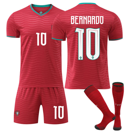 2026 FIFA World Cup Portugal Home Red Soccer Jersey #7 Ronaldo ，#8 Bruno Fernandes#10 Bernardo Silva#17 Rafael Leão Football Shirt Fan Edition Adult Sizes(Diogo Dalot + SizeXXXL).