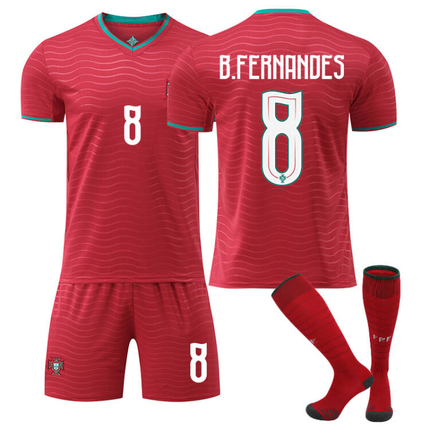 2026 FIFA World Cup Portugal Home Red Soccer Jersey #7 Ronaldo ，#8 Bruno Fernandes#10 Bernardo Silva#17 Rafael Leão Football Shirt Fan Edition Adult Sizes(Diogo Dalot + SizeXXXL).