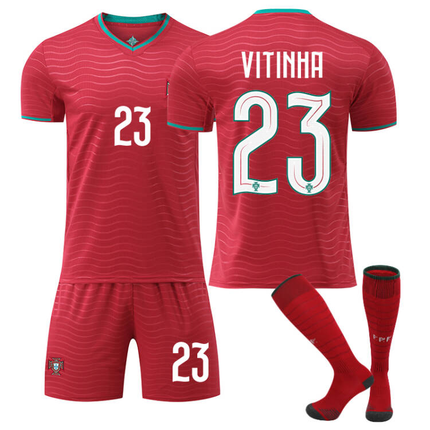 2026 FIFA World Cup Portugal Home Red Soccer Jersey #7 Ronaldo ，#8 Bruno Fernandes#10 Bernardo Silva#17 Rafael Leão Football Shirt Fan Edition Adult Sizes(Diogo Dalot + SizeXXXL).