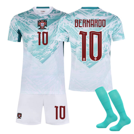 2026 FIFA World Cup Portugal Away Jersey – #7 Ronaldo, #8 Bruno Fernandes, #10 Bernardo Silva, #17 Rafael Leão, #21 Diogo Jota, #23 Vitinha, Children/Adult Sizes, Breathable Fabric(Diogo Jota + Size18).