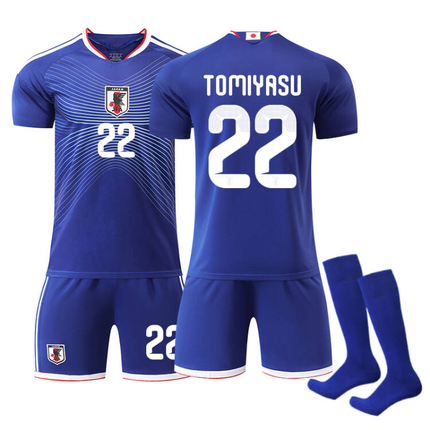 2026 FIFA World Cup Japan Home Jersey – #6 Wataru Endo, #7 Kaoru Mitoma, #8 Takumi Minamino, #9 Ayase Ueda, #10 Ritsu Doan, #14 Junya Ito, #20 Takefusa Kubo, #22 Takehiro Tomiyasu, Children/Adult Sizes, Breathable Fabric(Takehiro Tomiyasu + SizeXXXL).