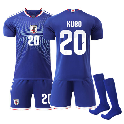 2026 FIFA World Cup Japan Home Jersey – #6 Wataru Endo, #7 Kaoru Mitoma, #8 Takumi Minamino, #9 Ayase Ueda, #10 Ritsu Doan, #14 Junya Ito, #20 Takefusa Kubo, #22 Takehiro Tomiyasu, Children/Adult Sizes, Breathable Fabric(Takehiro Tomiyasu + SizeXXXL).