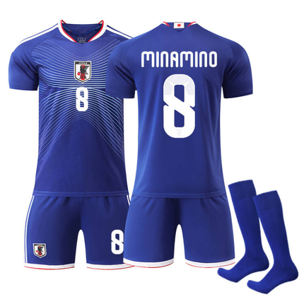 2026 FIFA World Cup Japan Home Jersey – #6 Wataru Endo, #7 Kaoru Mitoma, #8 Takumi Minamino, #9 Ayase Ueda, #10 Ritsu Doan, #14 Junya Ito, #20 Takefusa Kubo, #22 Takehiro Tomiyasu, Children/Adult Sizes, Breathable Fabric(Takehiro Tomiyasu + SizeXXXL).