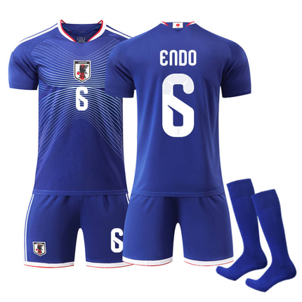 2026 FIFA World Cup Japan Home Jersey – #6 Wataru Endo, #7 Kaoru Mitoma, #8 Takumi Minamino, #9 Ayase Ueda, #10 Ritsu Doan, #14 Junya Ito, #20 Takefusa Kubo, #22 Takehiro Tomiyasu, Children/Adult Sizes, Breathable Fabric(Takehiro Tomiyasu + SizeXXXL).