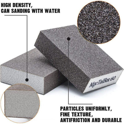 12 pcs Sanding Sponges, Sanding Blocks Kit Polishing Grit 60/80/100/120/180/220 Washable Reusable.
