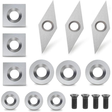 12 pcs Carbide Cutting Inserts Wood Turning Tools Carbide Inserts Wood Turning Gouges.