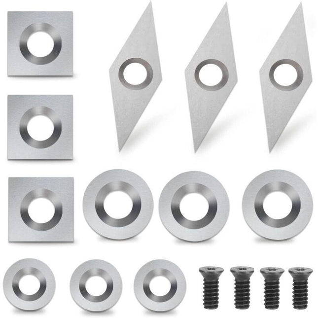 12 pcs Carbide Cutting Inserts Wood Turning Tools Carbide Inserts Wood Turning Gouges.