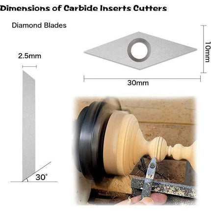 12 pcs Carbide Cutting Inserts Wood Turning Tools Carbide Inserts Wood Turning Gouges.