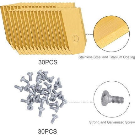 Titanium Knife Blades 30 X RObot Lawn Mower Replacement Blades For All Garden Mowers Automower Husqvarna Gardena Yard.