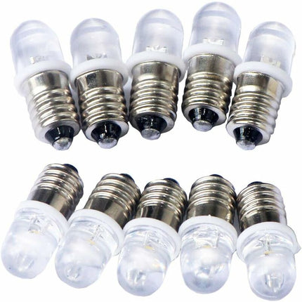 Ersandy 10 pcs E10 12V Spot LED Bulb Lamps Warm White.