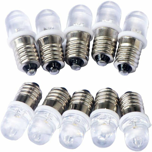 Ersandy 10 pcs E10 12V Spot LED Bulb Lamps Warm White.