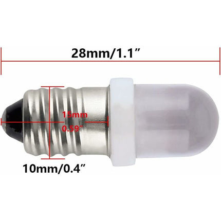 Ersandy 10 pcs E10 12V Spot LED Bulb Lamps Warm White.