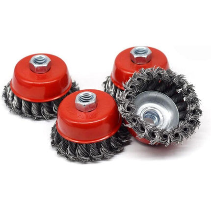 4 pcs Set Conical Brushes, Grinders, Wire Brush, Twisted Cup Brush, Sanding Brushes For Angle Grinder, Corrosion.