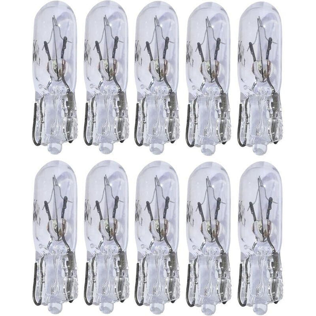 10 pcs T5 12V 1.2W DAshboard Light Bulbs.